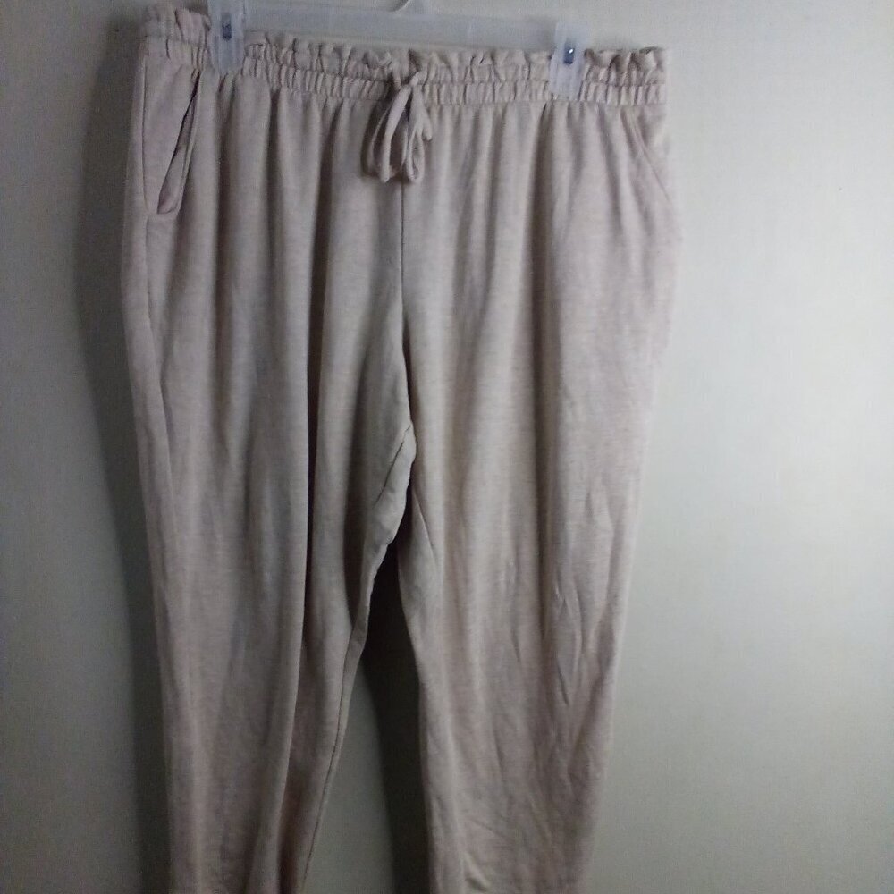 Maurices Pants Women 1X Casual Joggers Elastic Wasit Drawstring Soft Tan